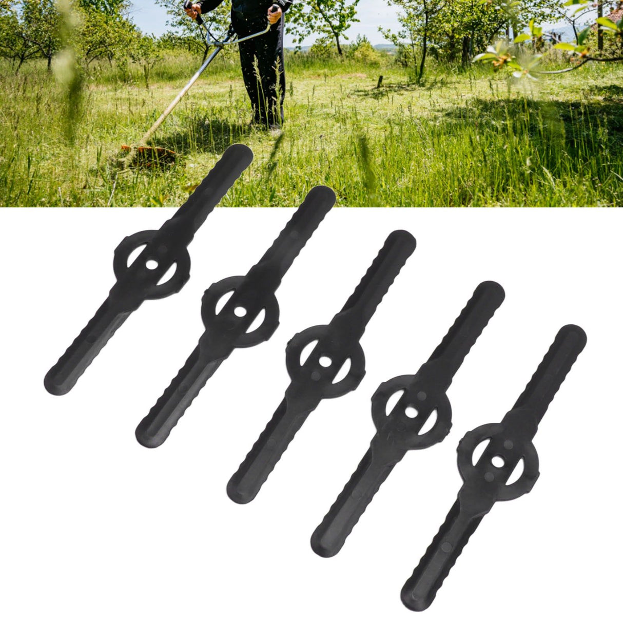 30PCS Trimmer Head Blades Replace Electric Weed Trimmer Long Blade Mowing Accessories for Garden Lawn