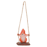 Hanging Squirrel Statues Garden Decor Cute Swing Squirrel Sculpture Outdoor Patio Ornament Animal Resin Figurine Red Brown