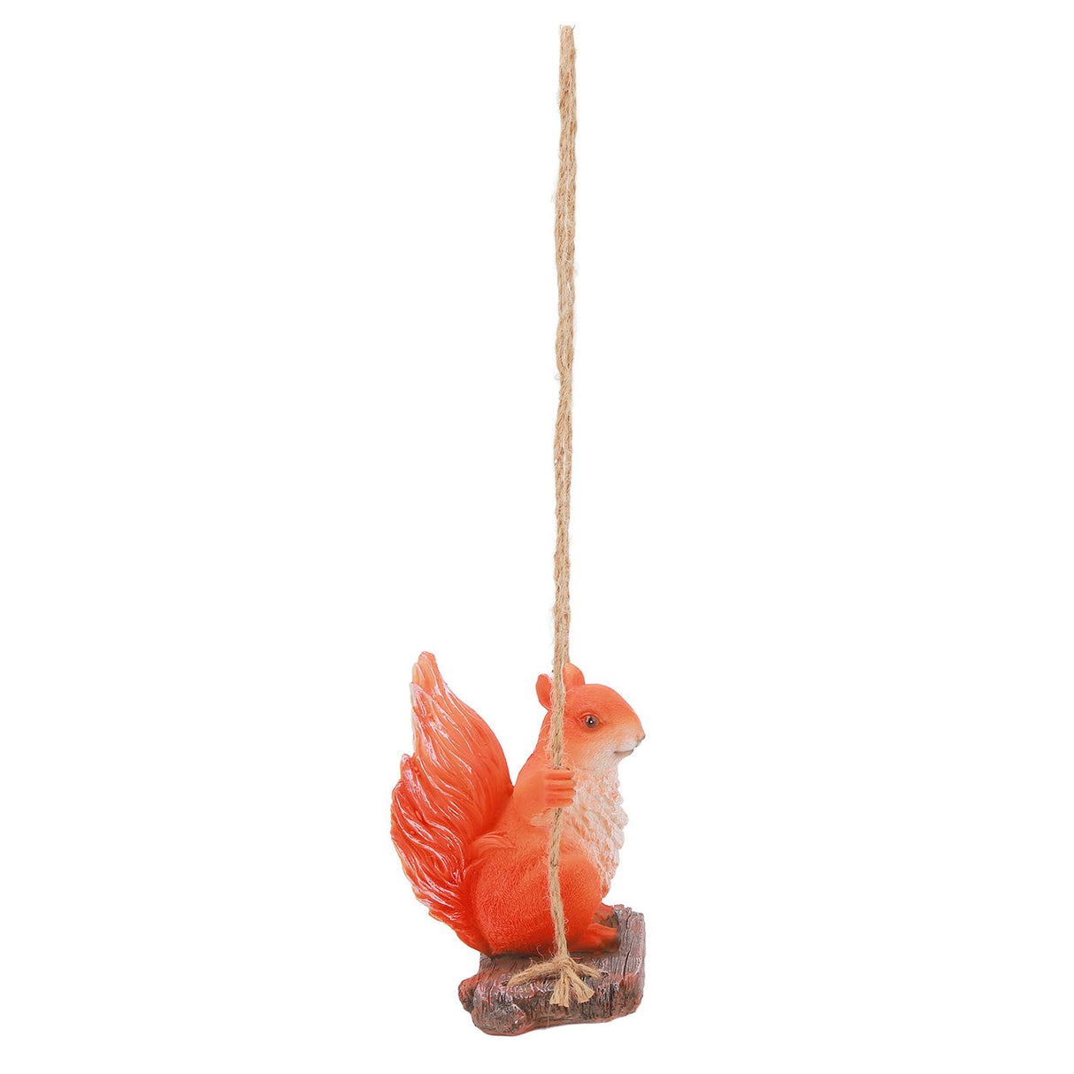 Hanging Squirrel Statues Garden Decor Cute Swing Squirrel Sculpture Outdoor Patio Ornament Animal Resin Figurine Red Brown