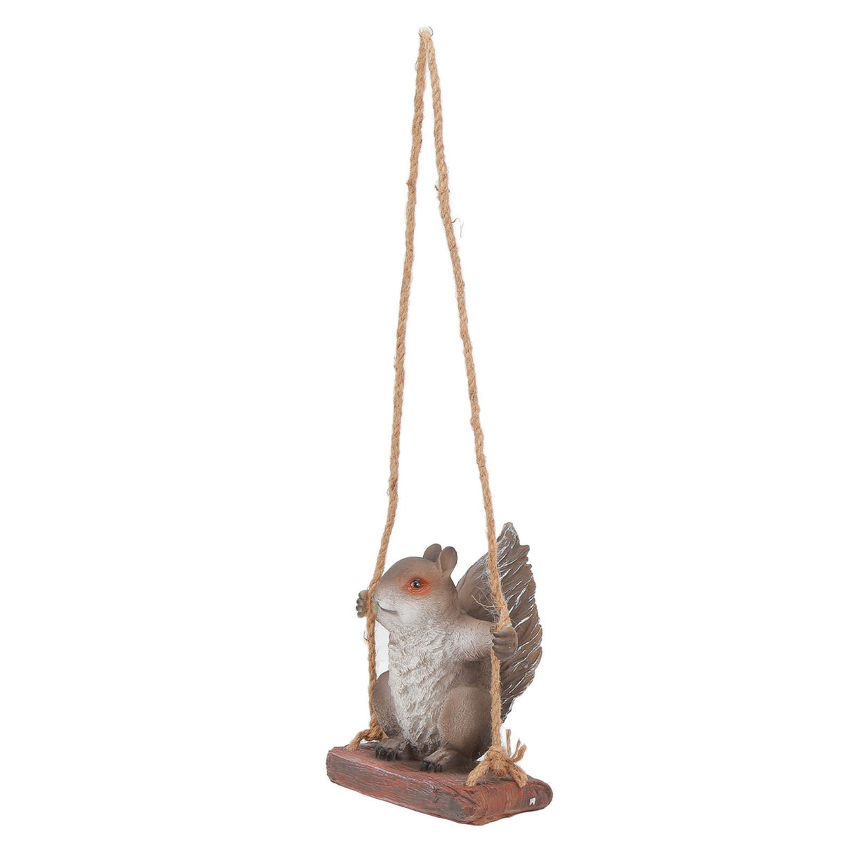 Hanging Squirrel Statues Garden Decor Cute Swing Squirrel Sculpture Outdoor Patio Ornament Animal Resin Figurine Grey Brown