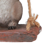Hanging Squirrel Statues Garden Decor Cute Swing Squirrel Sculpture Outdoor Patio Ornament Animal Resin Figurine Grey Brown
