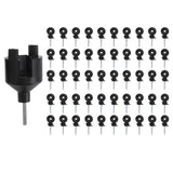 50Pcs Electric Fence Insulator Screw in Insulator Fence Ring Post Wood Post Insulator with Insulator Socket Tool