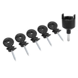 50Pcs Electric Fence Insulator Screw in Insulator Fence Ring Post Wood Post Insulator with Insulator Socket Tool
