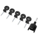 50Pcs Electric Fence Insulator Screw in Insulator Fence Ring Post Wood Post Insulator with Insulator Socket Tool