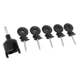 50Pcs Electric Fence Insulator Screw in Insulator Fence Ring Post Wood Post Insulator with Insulator Socket Tool - Close-Up Angle