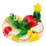 Frog Pond Ornaments Resin Colorfast Easy Float Water Floating Frog Garden Statue for Home Garden Yard Swimming Ring Frog