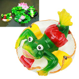 Frog Pond Ornaments Resin Colorfast Easy Float Water Floating Frog Garden Statue for Home Garden Yard Swimming Ring Frog - Extra Image