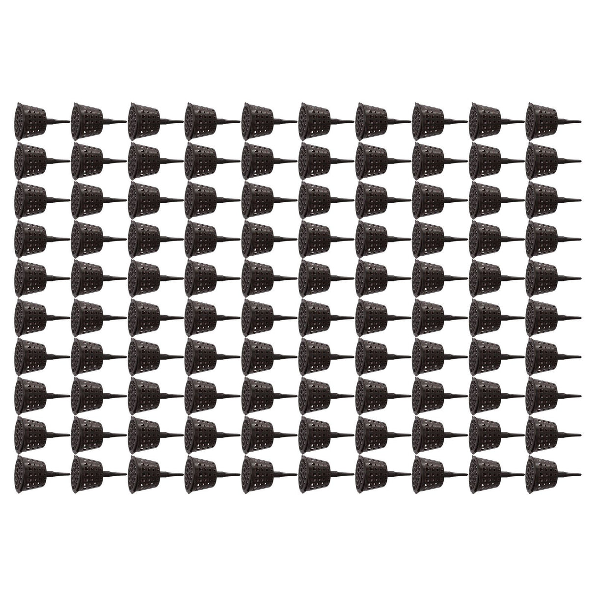 100PCS Plastic Fertilizer Mesh Basket with Lid Planting Fertilizer Net Pot for Succulent Orchid Bonsai Small Size with Lid