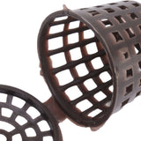 100PCS Plastic Fertilizer Mesh Basket with Lid Planting Fertilizer Net Pot for Succulent Orchid Bonsai Small Size with Lid