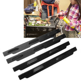 4pcs Barbecue Wind Screen Professional Portable Stainless Steel Grill Wind Guard for Camping Picnic BBQ Cooking - Extra Image