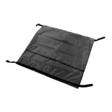 Black Emergency Cadaver Body Bag Oxford Cloth Body Storage Bag 210D Waterproof for Funeral Hospital Transportation 150x60cm/59.1x23.6in - Top-Down View