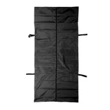 Black Emergency Cadaver Body Bag Oxford Cloth Body Storage Bag 210D Waterproof for Funeral Hospital Transportation 150x60cm/59.1x23.6in - Close-Up Angle