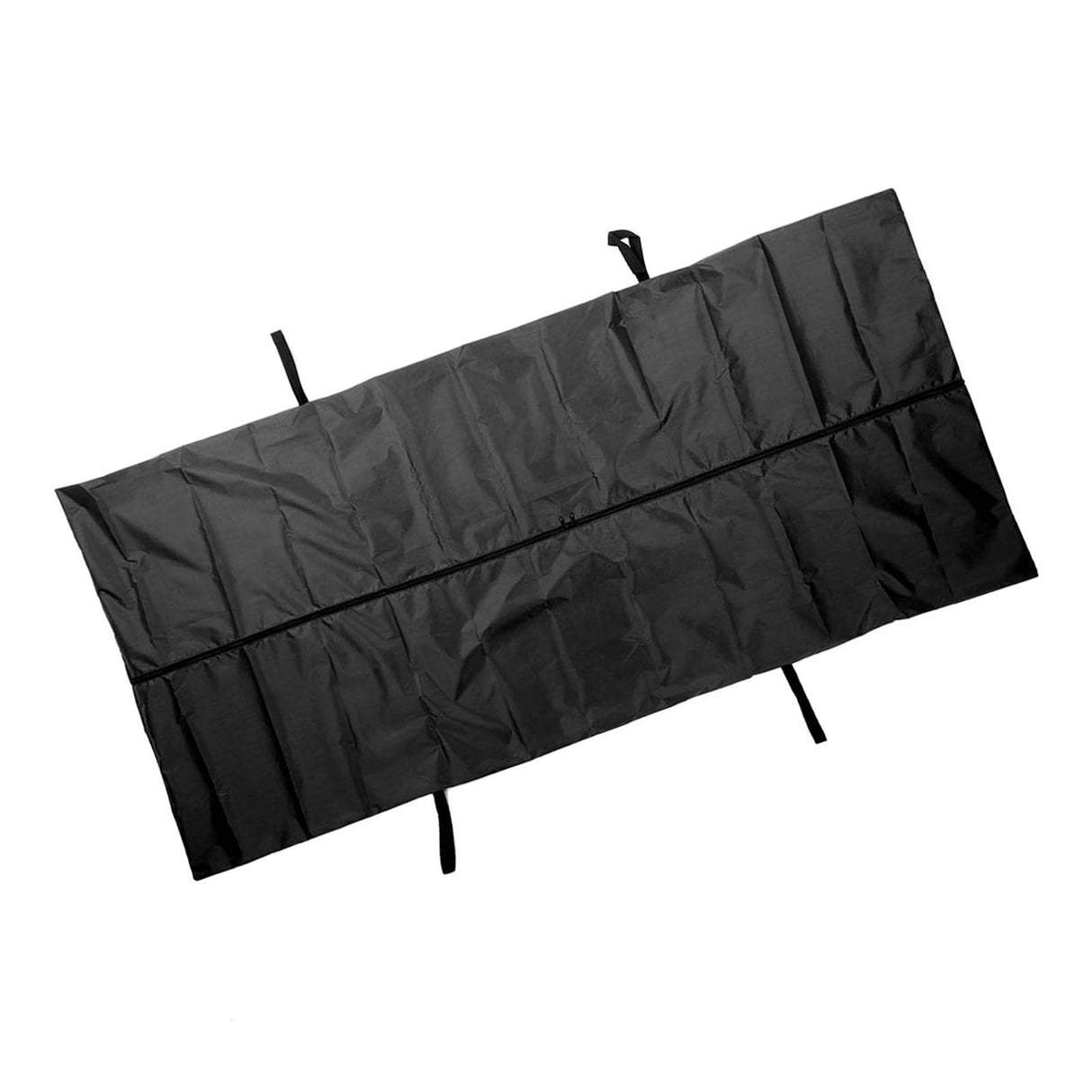 Black Emergency Cadaver Body Bag Oxford Cloth Body Storage Bag 210D Waterproof for Funeral Hospital Transportation 150x60cm/59.1x23.6in