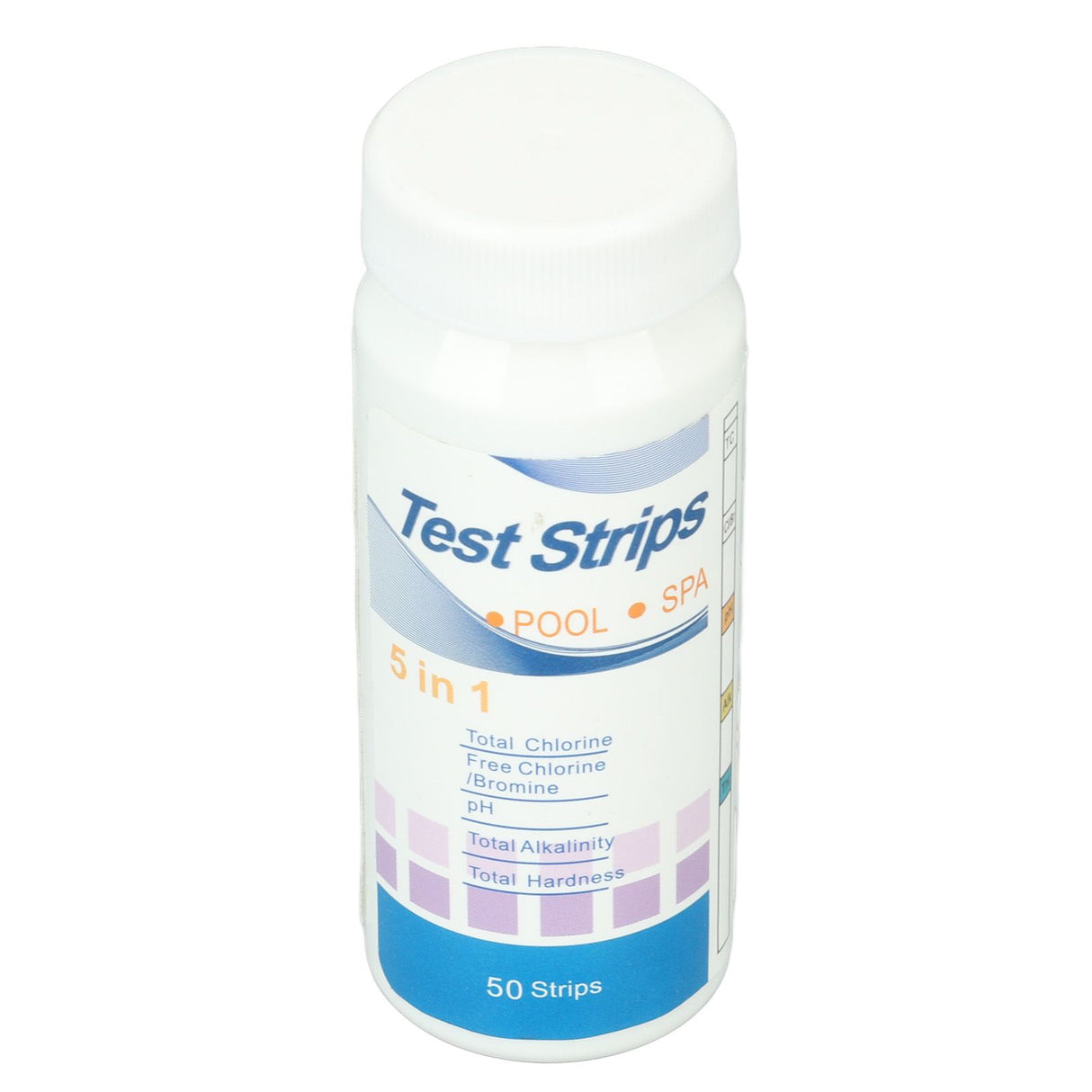 50pcs Swimming Pool Test Papers 5 in 1 Test Water Quality PH Cl Total Alkali Free Chlorine Pool Test Strips