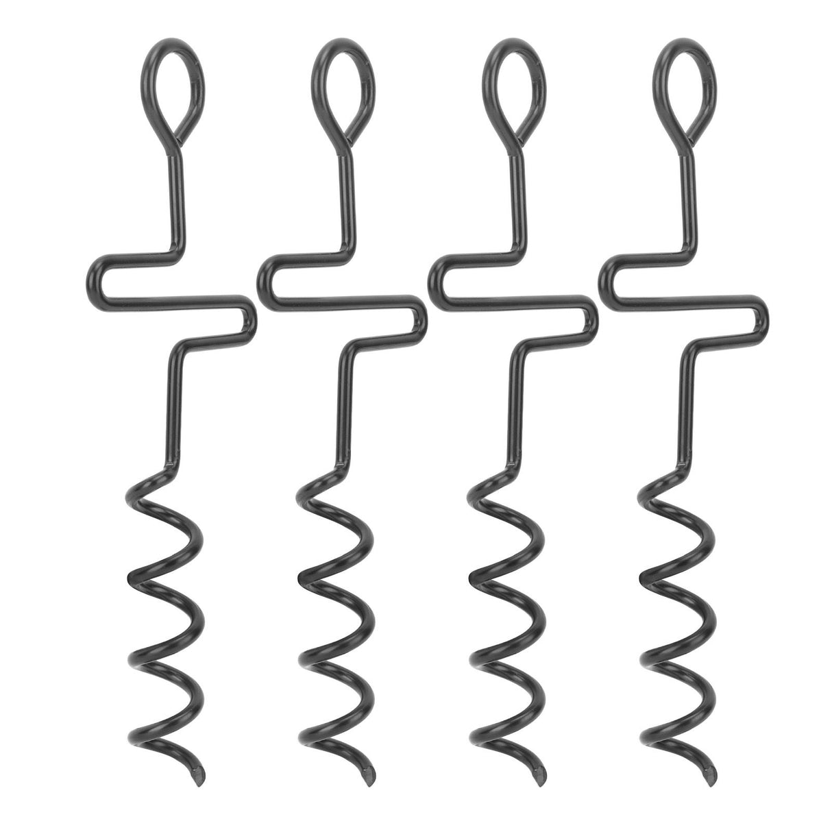 4PCS Spiral Tent Tacks Iron Stable Spiral Type Heavy Duty Spiral Tent Stake for Tent Trampolines Garden Fence