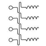 4PCS Spiral Tent Tacks Iron Stable Spiral Type Heavy Duty Spiral Tent Stake for Tent Trampolines Garden Fence