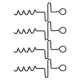4PCS Spiral Tent Tacks Iron Stable Spiral Type Heavy Duty Spiral Tent Stake for Tent Trampolines Garden Fence