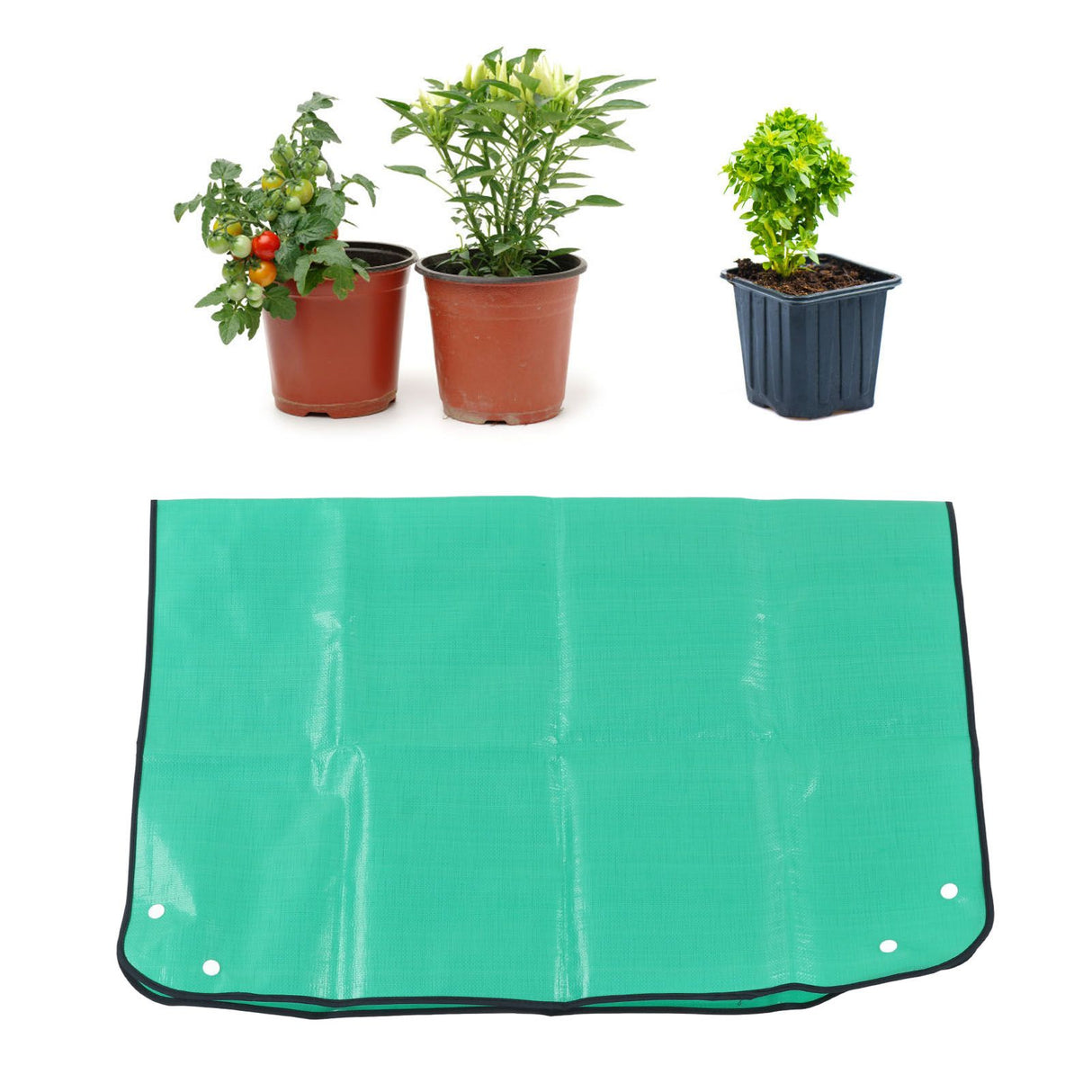 Large Repotting Mat Waterproof Foldable Indoor Plant Succulent Potting Mat for Plant Transplanting and Mess Control Green
