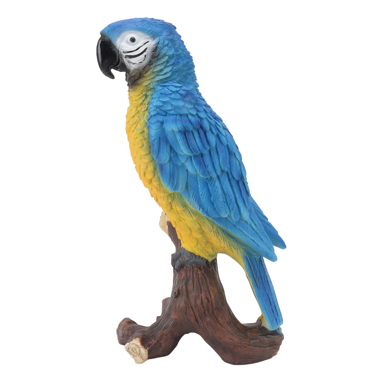 Resin Parrot Statue Simulation Parrot Decoration Resin Animals Figurine Outdoor Sculpture Resin Lawn Ornament Medium Size Blue