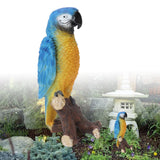 Resin Parrot Statue Simulation Parrot Decoration Resin Animals Figurine Outdoor Sculpture Resin Lawn Ornament Medium Size Blue - Extra Image