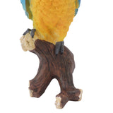 Resin Parrot Statue Simulation Parrot Decoration Resin Animals Figurine Outdoor Sculpture Resin Lawn Ornament Medium Size Blue - Extra Image