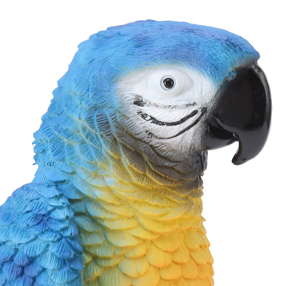 Resin Parrot Statue Simulation Parrot Decoration Resin Animals Figurine Outdoor Sculpture Resin Lawn Ornament Medium Size Blue