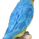 Resin Parrot Statue Simulation Parrot Decoration Resin Animals Figurine Outdoor Sculpture Resin Lawn Ornament Medium Size Blue - Extra Image