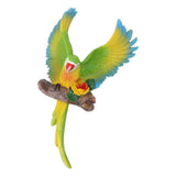 Parrot Wall Decoration Resin Vivid Flapping Hanging Parrot Statue Bird Ornament for Garden Patio Lawn Yard Green
