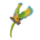Parrot Wall Decoration Resin Vivid Flapping Hanging Parrot Statue Bird Ornament for Garden Patio Lawn Yard Green - Close-Up Angle
