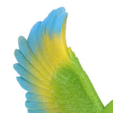 Parrot Wall Decoration Resin Vivid Flapping Hanging Parrot Statue Bird Ornament for Garden Patio Lawn Yard Green
