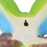 Parrot Wall Decoration Resin Vivid Flapping Hanging Parrot Statue Bird Ornament for Garden Patio Lawn Yard Green