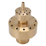 Copper Double Column Fountain Nozzle Music Fountain Landscape Scenery Nozzle Water Fountain Nozzle G1.5in - Side View