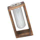 Glass Test Tube Plant Terrarium Multipurpose Innovative Hand Crafted Desktop Plant Terrarium for Hydroponic Plants Carbon Grill - Low Angle