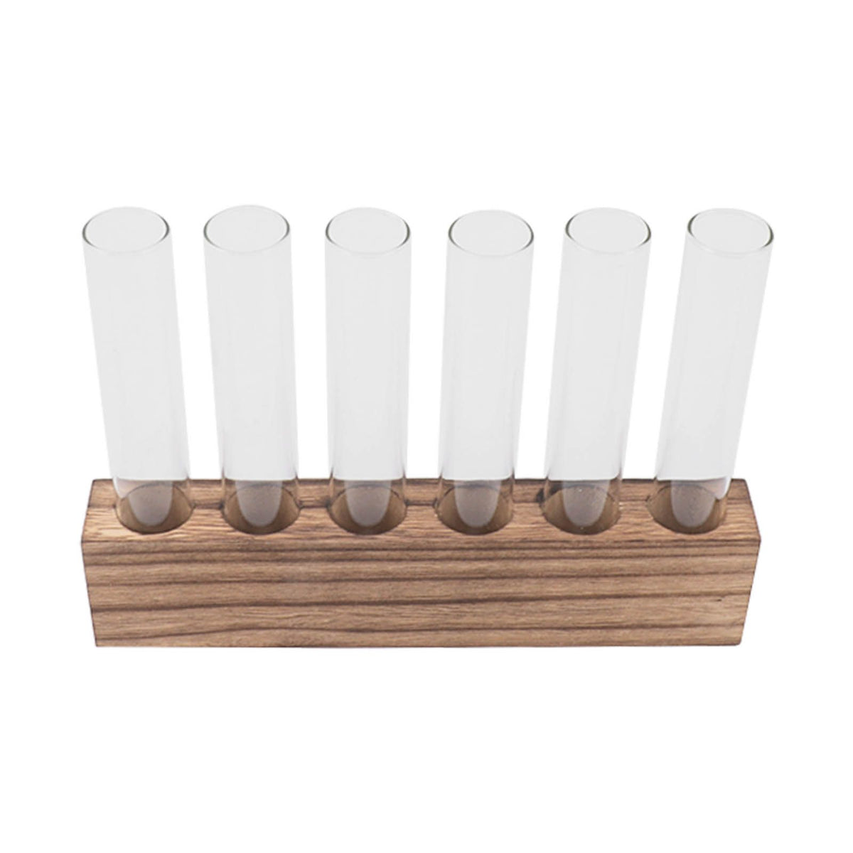 Glass Plant Propagation Station Plant Propagation Tubes Desktop Plant Terrarium With Wooden Stand Mini Test Tube Home Decor 6 Tubes