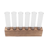 Glass Plant Propagation Station Plant Propagation Tubes Desktop Plant Terrarium With Wooden Stand Mini Test Tube Home Decor 6 Tubes - Extra Image