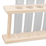 5 Test Tube Plant Terrarium Transparent Observe Growth State Plant Terrarium with Wooden Stand Water Plant Holder - Extra Image