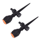 2pcs Garden Sprinklers Plastic 360 Degree Rotating Irrigation Sprinkler Large Area Coverage Sprinkler for Garden Yard Lawn