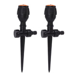 2pcs Garden Sprinklers Plastic 360 Degree Rotating Irrigation Sprinkler Large Area Coverage Sprinkler for Garden Yard Lawn - Close-Up Angle