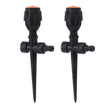 2pcs Garden Sprinklers Plastic 360 Degree Rotating Irrigation Sprinkler Large Area Coverage Sprinkler for Garden Yard Lawn