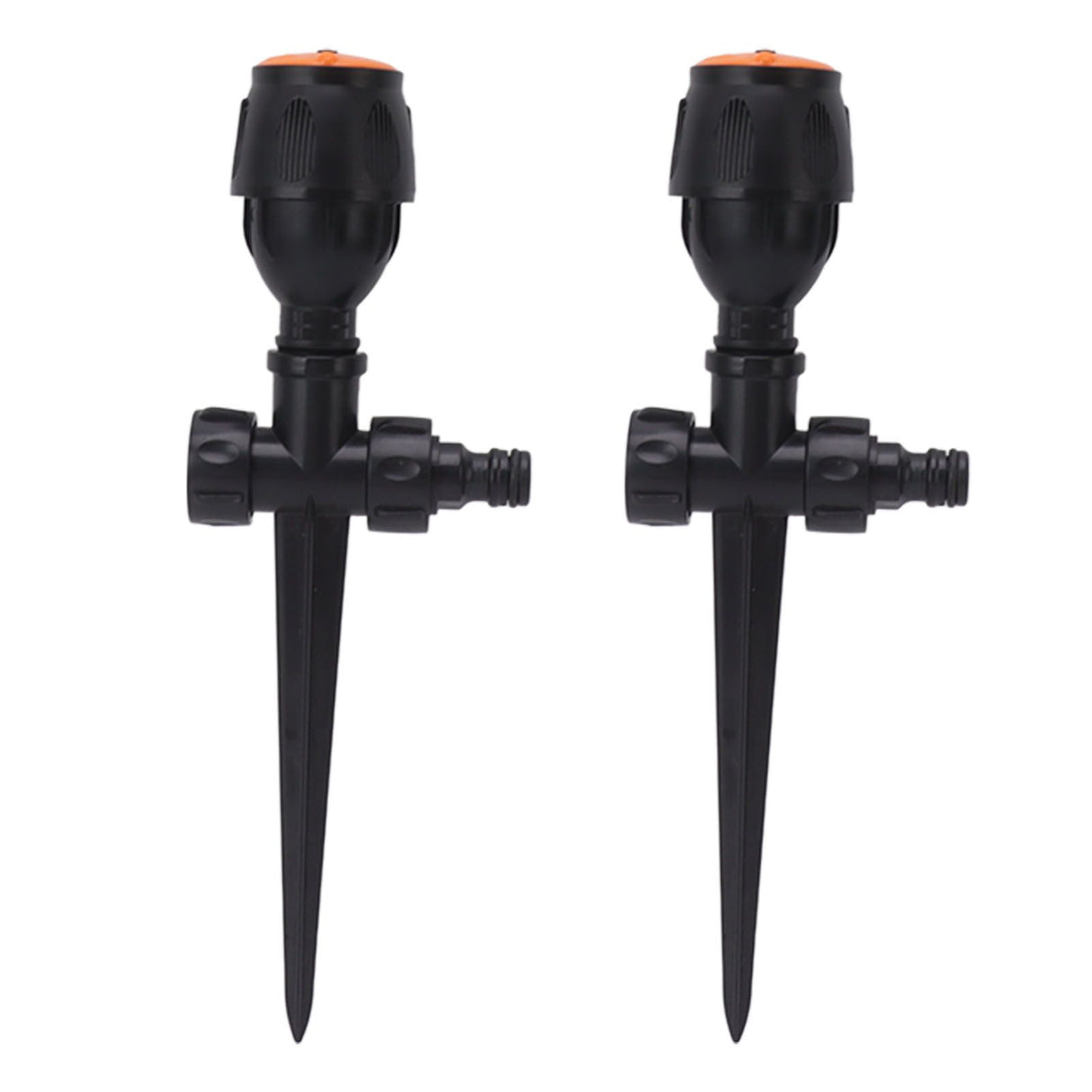 2pcs Garden Sprinklers Plastic 360 Degree Rotating Irrigation Sprinkler Large Area Coverage Sprinkler for Garden Yard Lawn