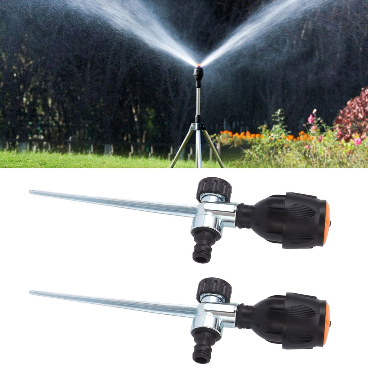 Automatic Rotating Sprinkler Metal Insert Needle Nozzle 360 Degree Sprinkler for Garden Lawn
