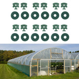 100PCS Greenhouse Twist Clips Plastic Shading Fixing Clips with Washers for Greenhouse Insulation Bubble Netting Wrap - Extra Image