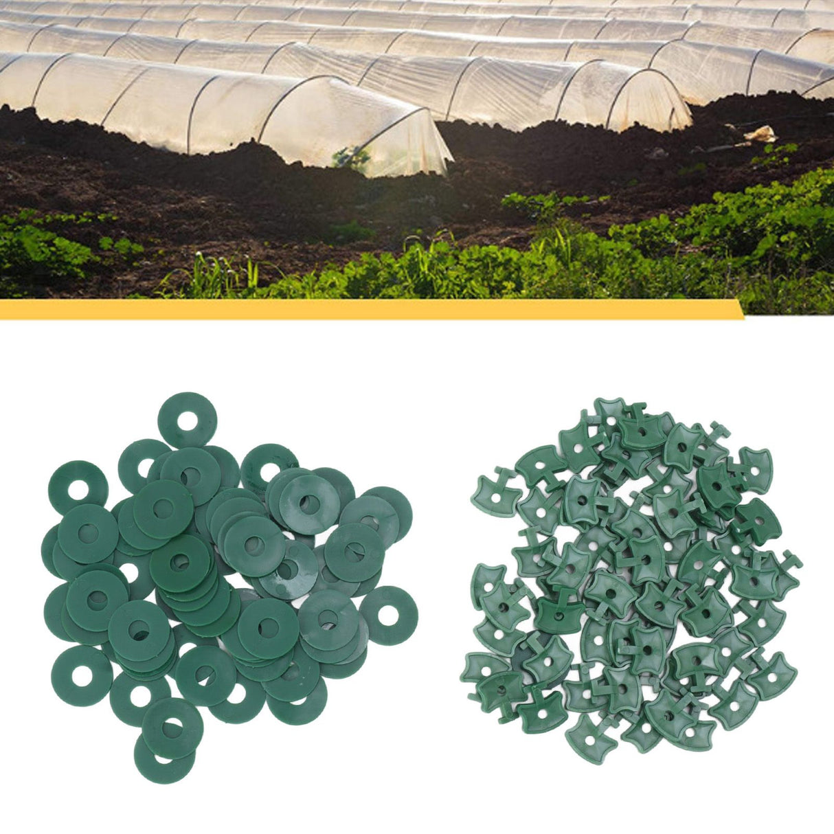100PCS Greenhouse Twist Clips Plastic Shading Fixing Clips with Washers for Greenhouse Insulation Bubble Netting Wrap