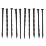 50Pcs Edging Stakes Spiral Nylon Landscape Anchoring Spikes for Paver Edging Weed Barriers Turf Tent - Close-Up Angle