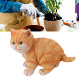 Outdoor Garden Decor Cat Statues Kitten Ornaments Gardening Decorations Gardening Kitten Sculpture