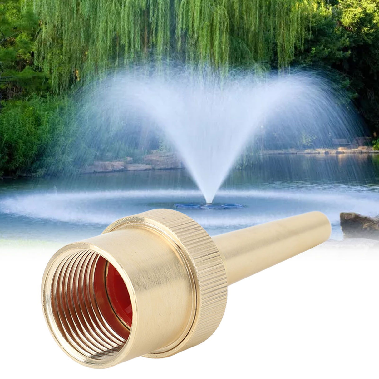 Brass Direct Fountain Nozzle Female Screw Connection Spherical Joint Adjustable Direct Fountain Nozzle for Pond Garden G1in