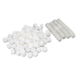 100PCS Net Cups with 100PCS Sponges Plastic Breathable Bottomless Garden Plant Net Pot Bucket Basket for Hydroponics White