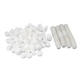 100PCS Net Cups with 100PCS Sponges Plastic Breathable Bottomless Garden Plant Net Pot Bucket Basket for Hydroponics White