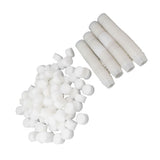 100PCS Net Cups with 100PCS Sponges Plastic Breathable Bottomless Garden Plant Net Pot Bucket Basket for Hydroponics White