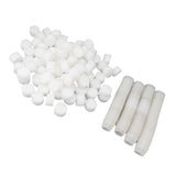 100PCS Net Cups with 100PCS Sponges Plastic Breathable Bottomless Garden Plant Net Pot Bucket Basket for Hydroponics White - Extra Image